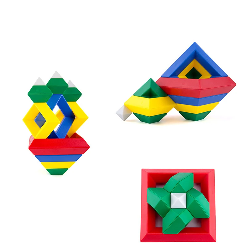 Волшебный Деревянный Куб, креативный кубик пирамиды, бесчисленные виды орфографических обучающих игрушек, игрушки Монтессори для малышей, в форме пирамиды