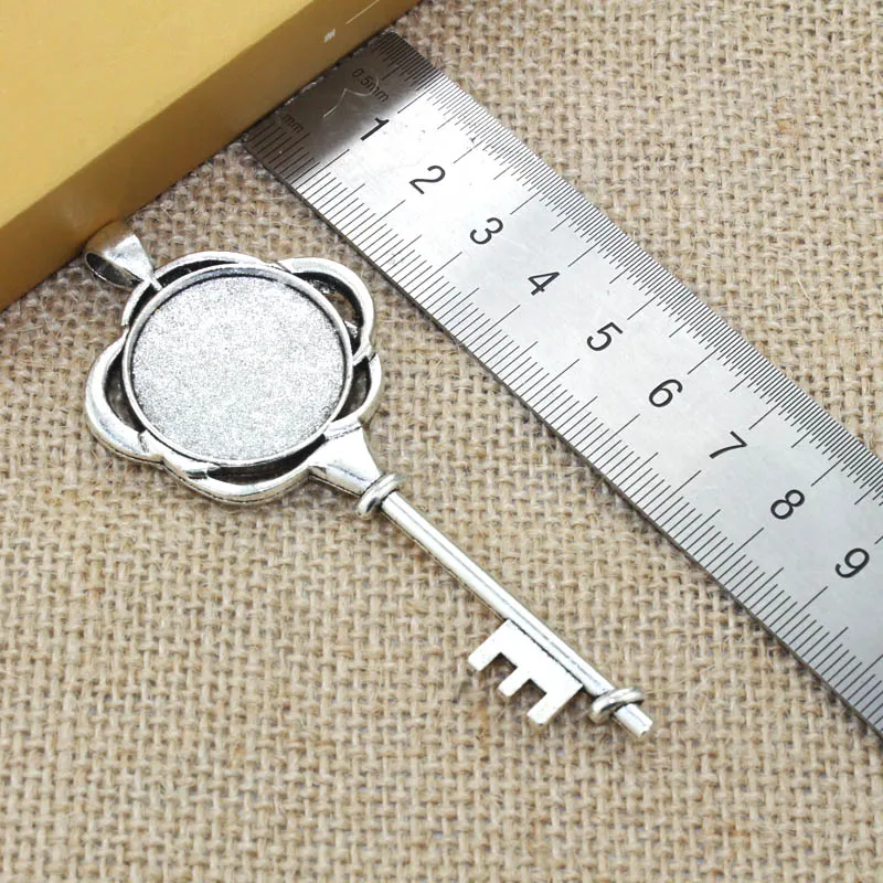 Ожерелье с подвеской в виде ключа из цинкового сплава 2 шт. 25 мм внутренний размер