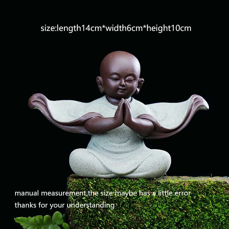 Дзен Фиолетовый Глиняный Чай Домашние животные милые статуи монахов фигурки Zisha