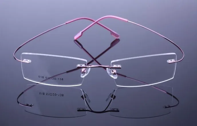 (12 шт./лот) титановая оправа для очков без оправы с эффектом памяти/металлическая