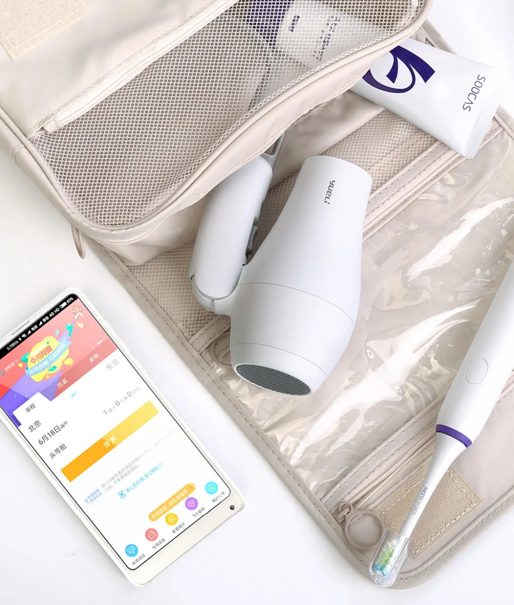 Xiaomi Yueli портативный мини фен-1200 Вт дорожные Фены для волос-быстро сохнет складной компактный защита от перегрева для домашнего путешествия