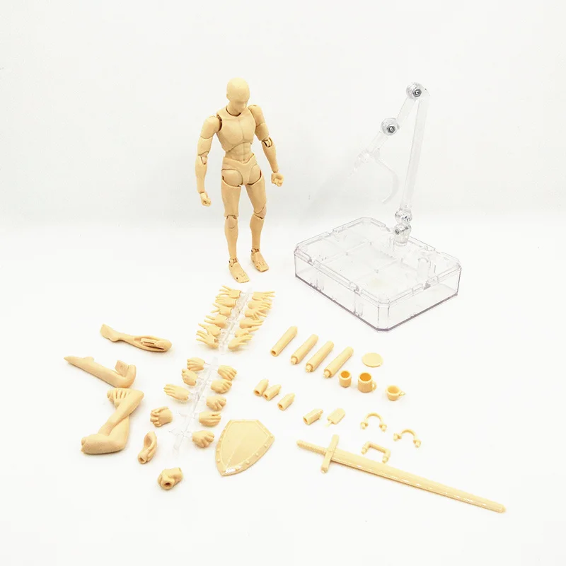 Многофункциональные подвижные фигурки SHFiguarts BODY KUN/BODY CHAN серый/оранжевый цвет Ver ПВХ фигурка Коллекционная модель игрушки