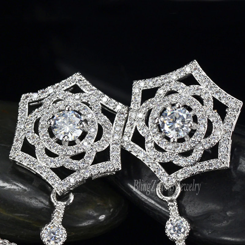 BlingZircons Марка Корень Циркон Имитация Алмазный Асфальтовая Ювелирные Изделия