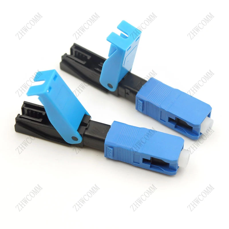 High quality 100PCS SC UPC Fiber Optic Fast Connector FTTH Embedded SM optic quick connector Free Shipping |
