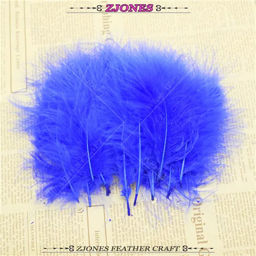 royal blue 20-100 шт 4-" пушистые перья индейки Марабу перо карнавал Хэллоуин Рождество DIY Ремесло Украшение свадебное украшение шлейф - Цвет: royal blue