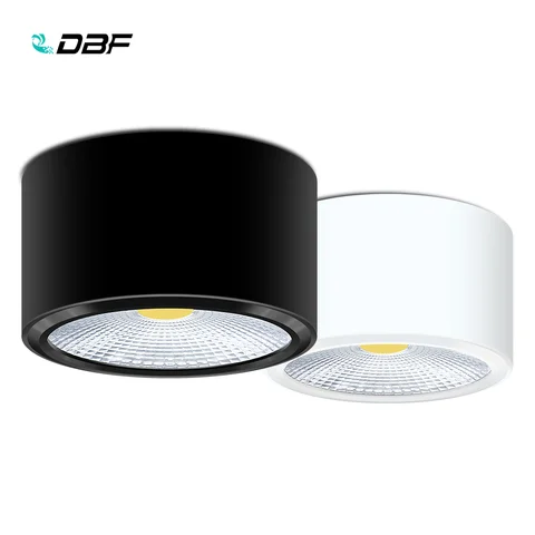 Светодиодные потолочные светильники [DBF] с поверхностным креплением, приглушасветодиодный светильники с COB матрицей для кухни, ванной, 3 Вт, 5 Вт, 7 Вт, 12 Вт
