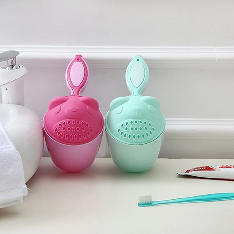 Детские Ложки для душа милые Мультяшные шапочки ванны полипропиленовая чашка