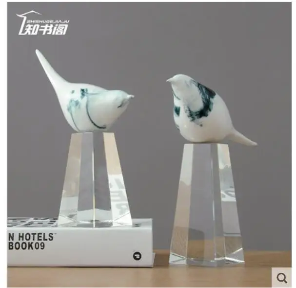 Керамика птица интерьера Гостиная винный шкаф для телевизора украшения дома веб