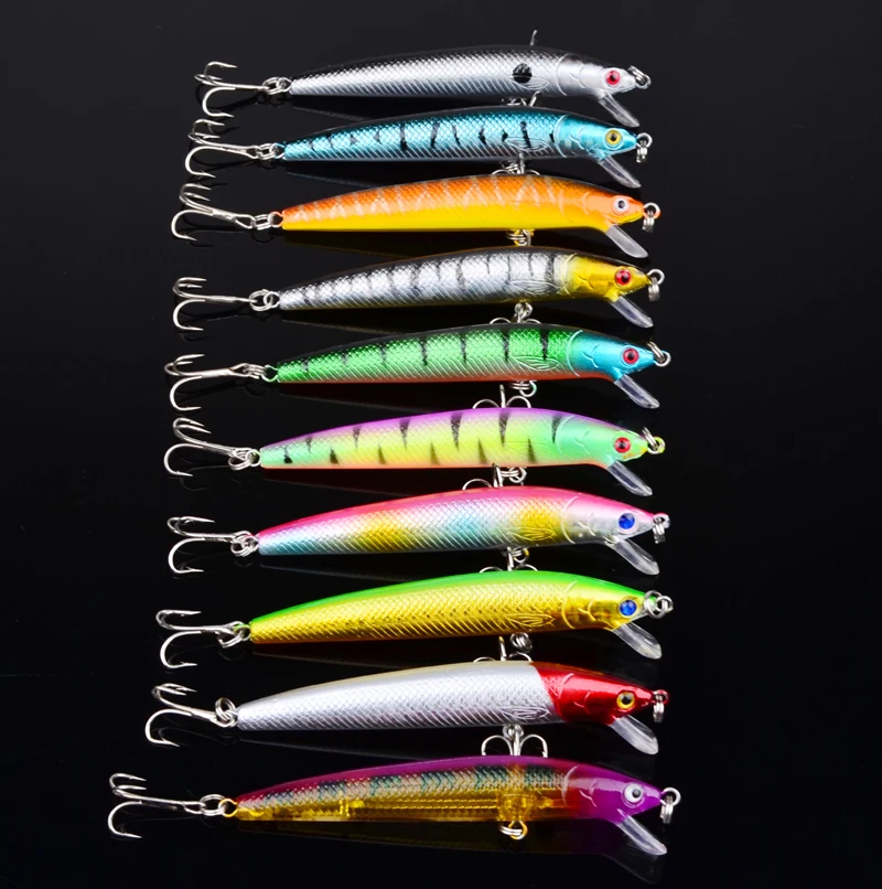 10 шт. рыболовные приманки бас приманка воблер снасти крючки прыжки джиг воблеры