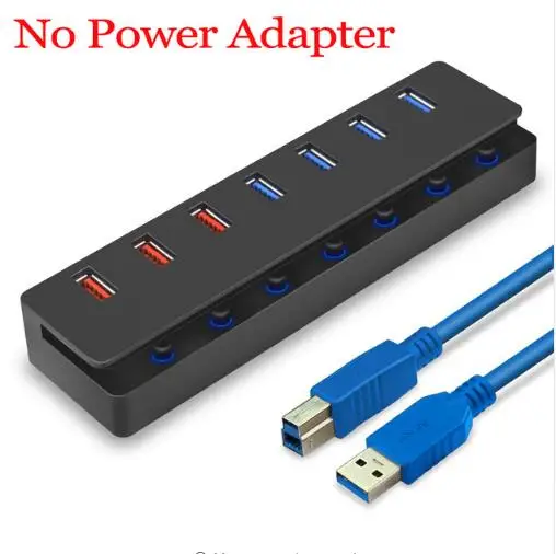 No Power Adapter 3 Смарт-порта для зарядки usb-хаб 3,0, мульти usb-разветвитель, 4 порта, концентратор USB 3,0, зарядное устройство для Macbook Pro, планшета, ПК, компьютера, аксессуары - Цвет: No Power Adapter