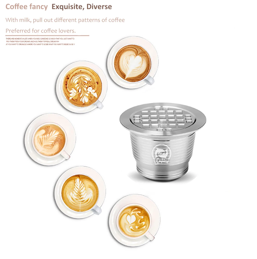 ICafilas фильтры для кофе Nespresso Capsulas нержавеющая сталь кофейная чашка трамбовка для Nespresso многоразовая капсула