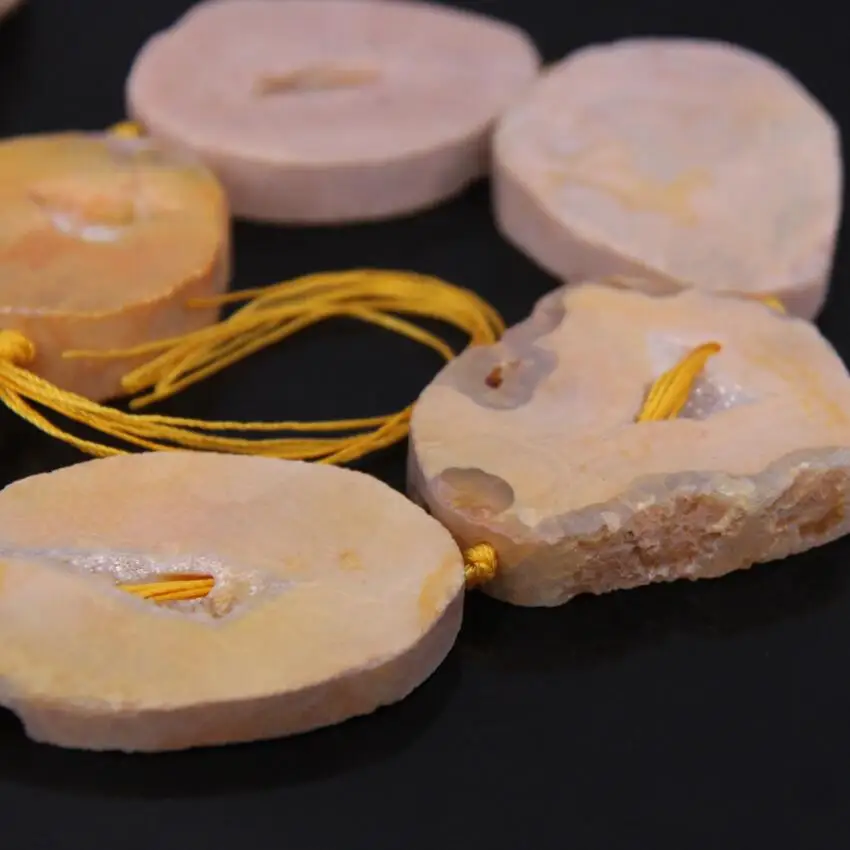 Прибл. 8 шт./нитка большие размеры желтые необработанные Агаты драпировочная