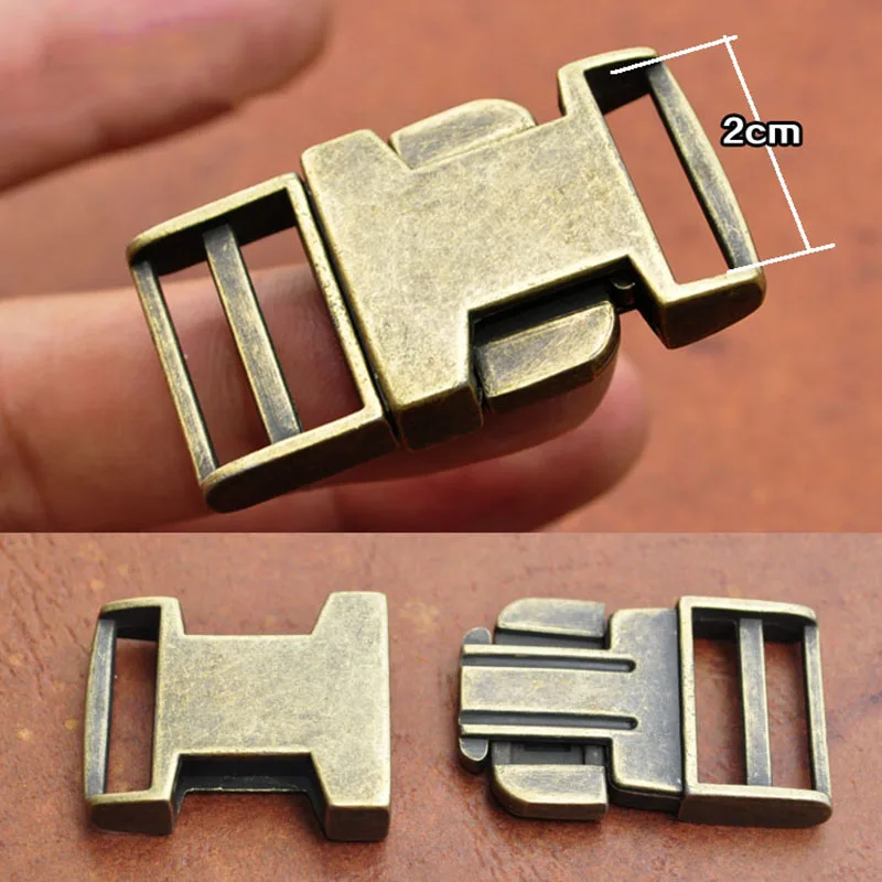 20mm Meetee 2/5 шт ID 20/25/38 мм металлический Бронзовый быстросъемная Пряжка для собачьих ошейников для использования на природе, рюкзак Чемодан leatherCraft аксессуар - Цвет: 20mm