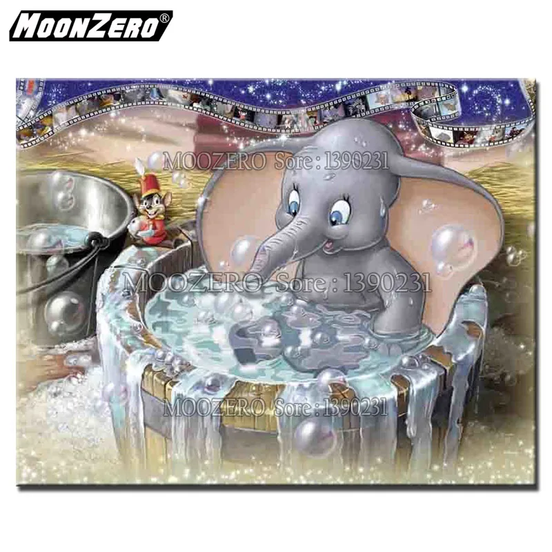 Алмазная живопись сделай сам картина со слоном полноразмерная/Круглая Мозаика