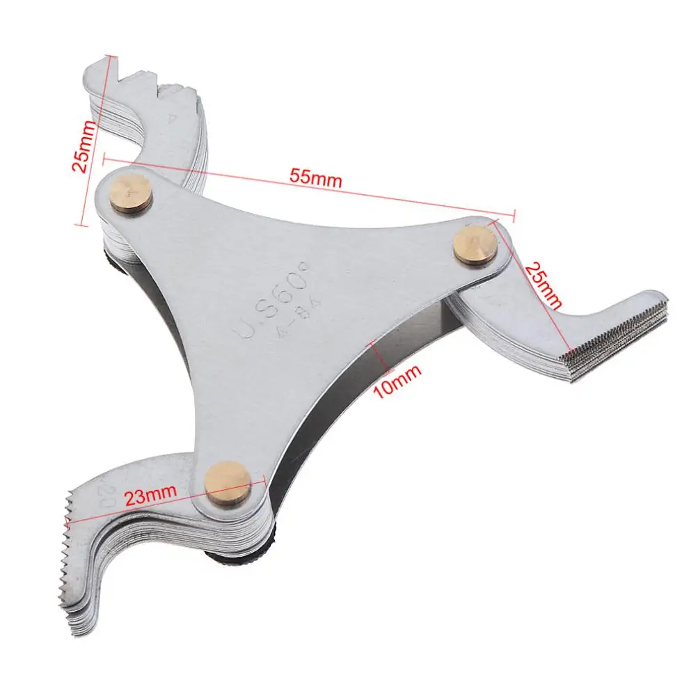 51pcs/set US Specification Thread Gauge Screw Pitch with Blades Range 4-84 for Industrial Measurement | Инструменты