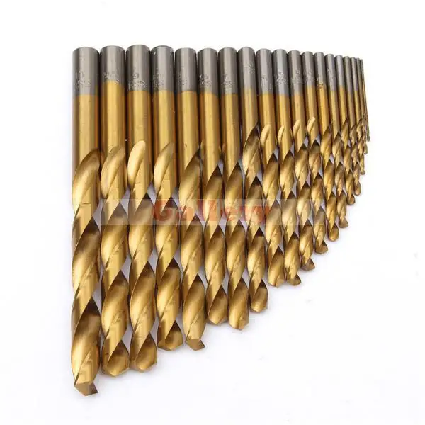 Набор сверл из быстрорежущей стали с титановым покрытием набор 2 сменных насадок
