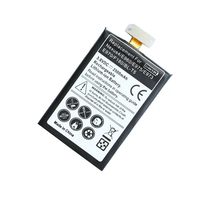 Ciszean 1x2500 мАч bl-t5 3.8vdc Замена литий-ионная Батарея для LG Google Nexus4 Nexus 4 Optimus G E960 E970 e973 E975 F180 LS970