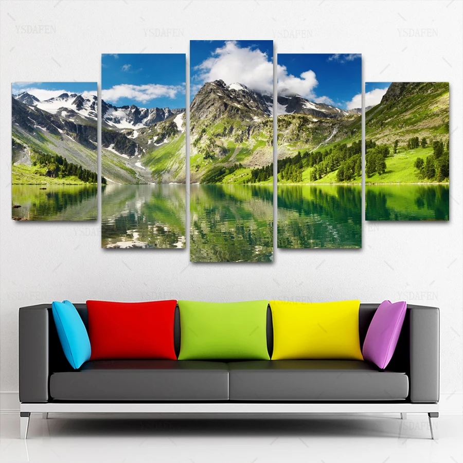 

Op de muur HD print olieverf Film modulaire foto Scenery poster kind room decor woondecoratie 5 stks canvas art z283