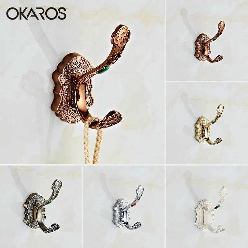 OKAROS реальная Бесплатная доставка Искусственный сплав крючок для халата ванной