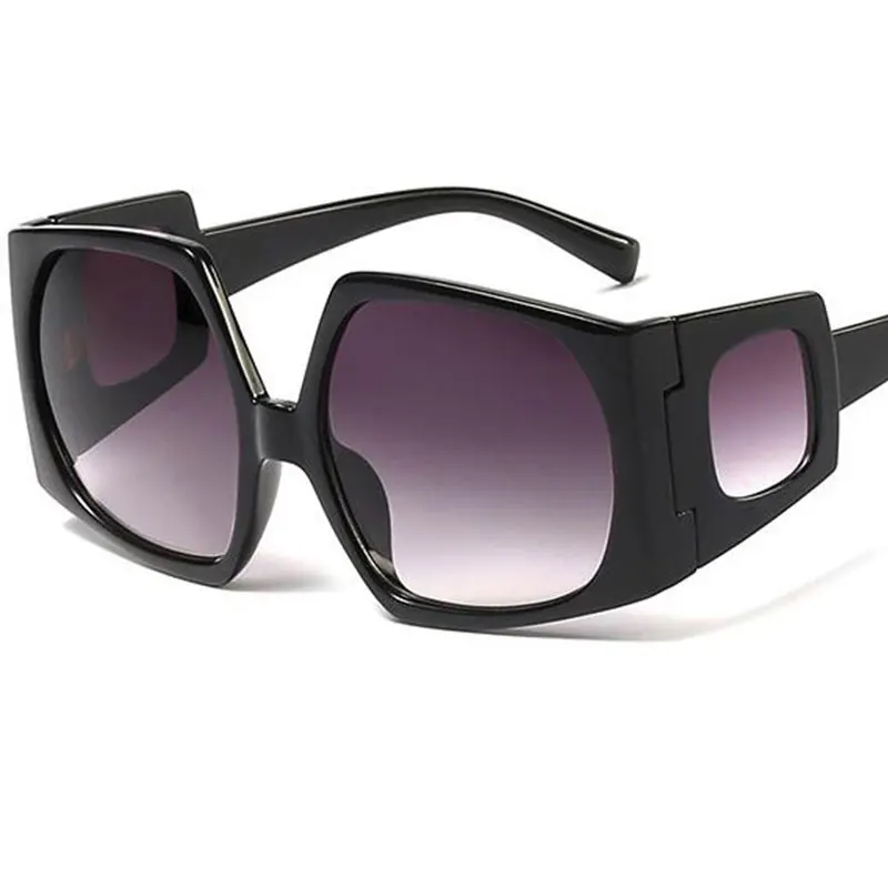 2020 новейшие большие многоугольные Солнцезащитные очки женские тени пластиковая