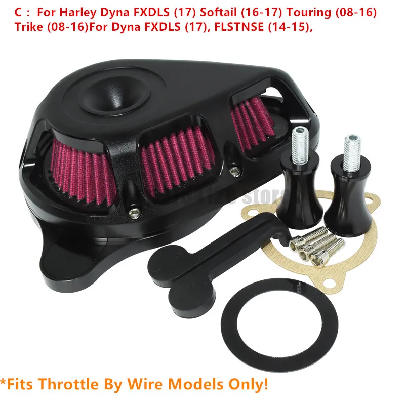 with logo Motorcycle Air Inflow Intake Filter For Harley Sportser XL 883 1200 04-19 Touring Street Road Glide 08-18 Dyna FXDLS Softail - Цвет: with logo