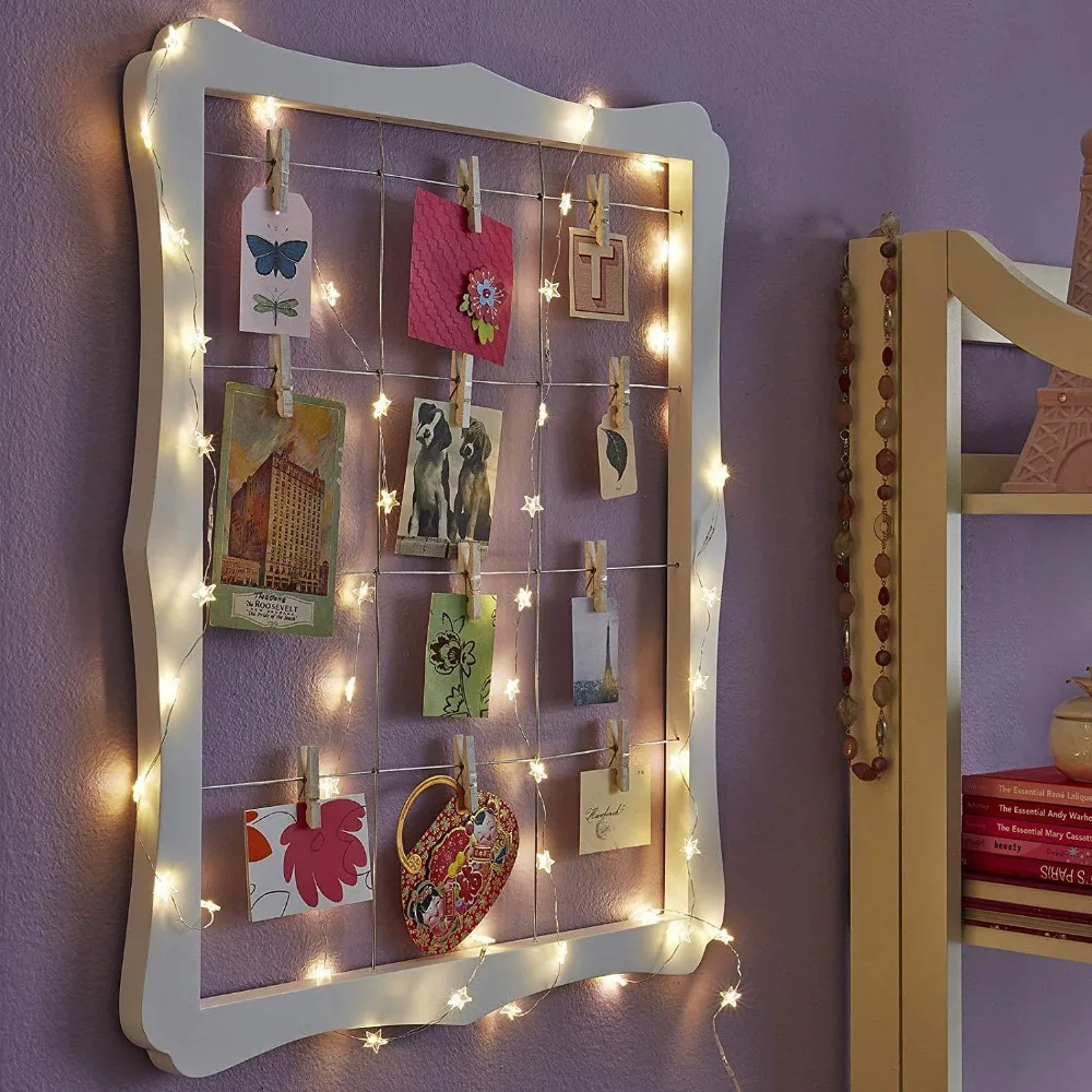 Светодиодная гирлянда на медной проволоке со звездами светильники светодиодные