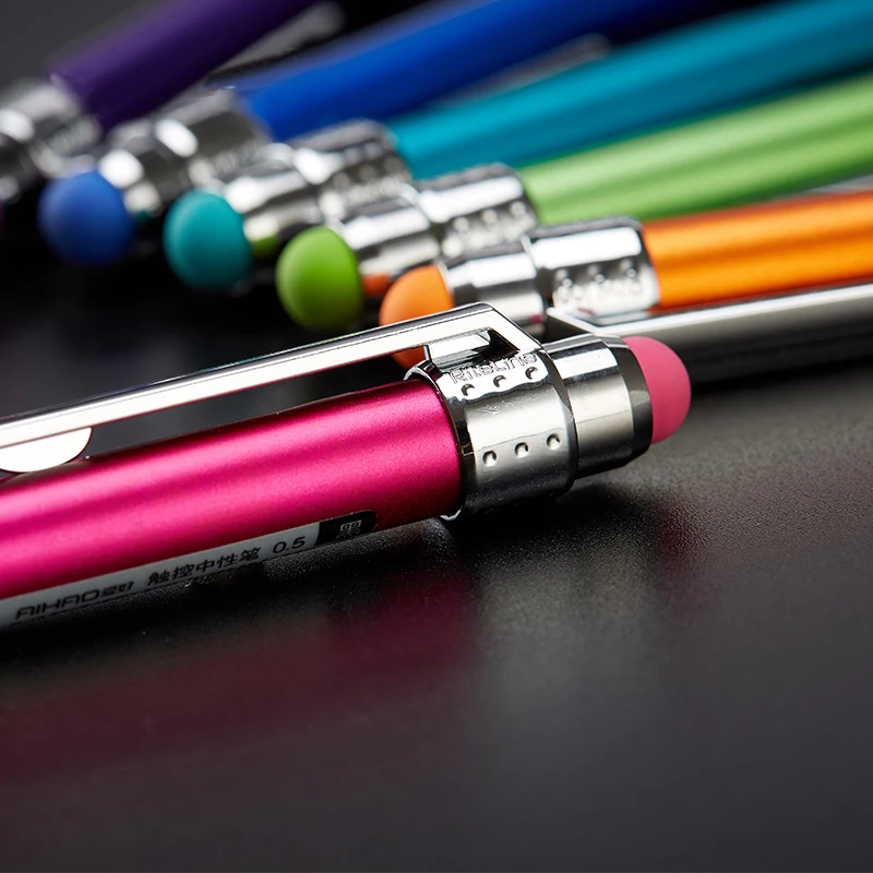 Емкостный стилусы Push Тип гелевая ручка телефон экран сенсорный для школы