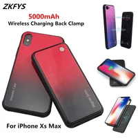 5000mah portable power bank cover for iphone xs max wireless charging battery cases external charger magnetic powerbank case