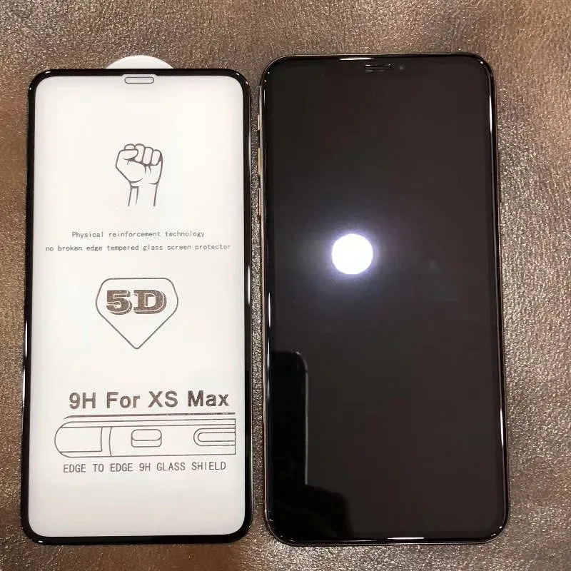 100 шт./лот DHL Для iPhone 7 стекло iphone 6S X 8 Plus закаленное для XR XS Max защита экрана 5D полное