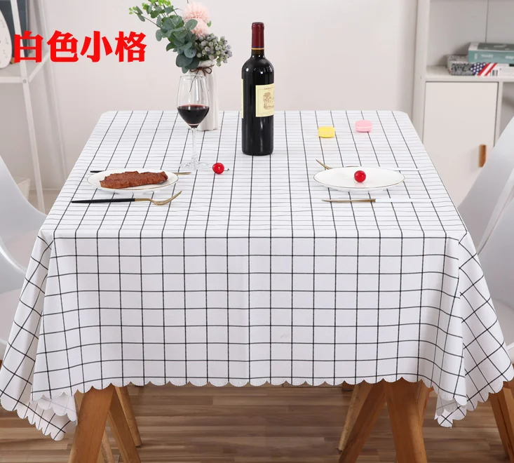 Клетчатый ПВХ чехол для стола защитный серый стол водонепроницаемая