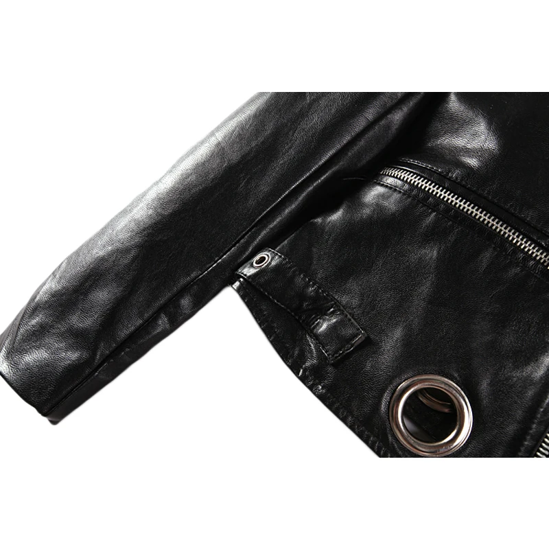 Vodiu куртка пальто для женщин из искусственной кожи осень открытая Veste молнии топ