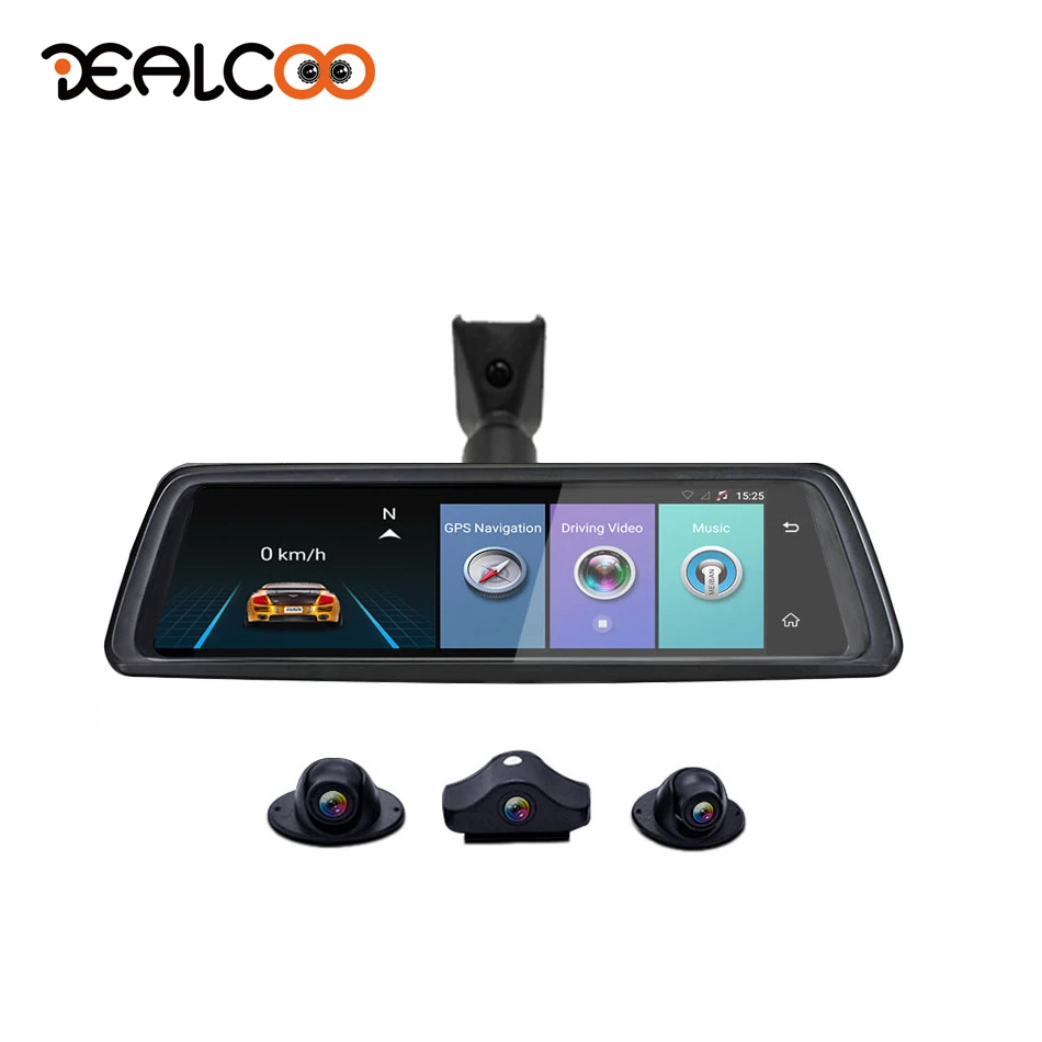Dealcoo 2018 ADAS 4 канала автомобиля dvr камера видео регистраторы зеркало 4G 10 &quotMedia