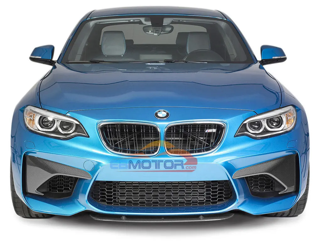 Real Carbon Fiber ST Style Front Lip Splitter Glossy Bumper Racing Spoiler Trim For BMW F87 M2 2014up |