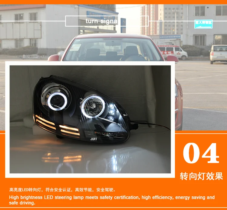 2 шт. автомобильный стиль светодиодный фары для vw Jetta 2006-2011 для Jetta головной фонарь светодиодный DRL объектив двойной луч H7 HID Xenon bi xenon объектив
