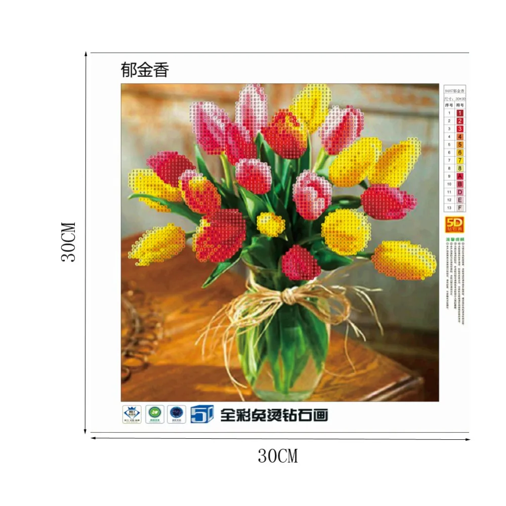 Алмазная 5D Вышивка тюльпан картина сделай сам вышивка крестиком мозаика