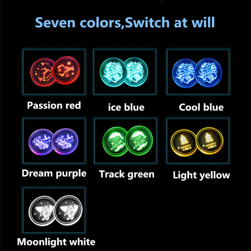 Автомобильный светодиодный светильник подставка под чашку коврик созвездие