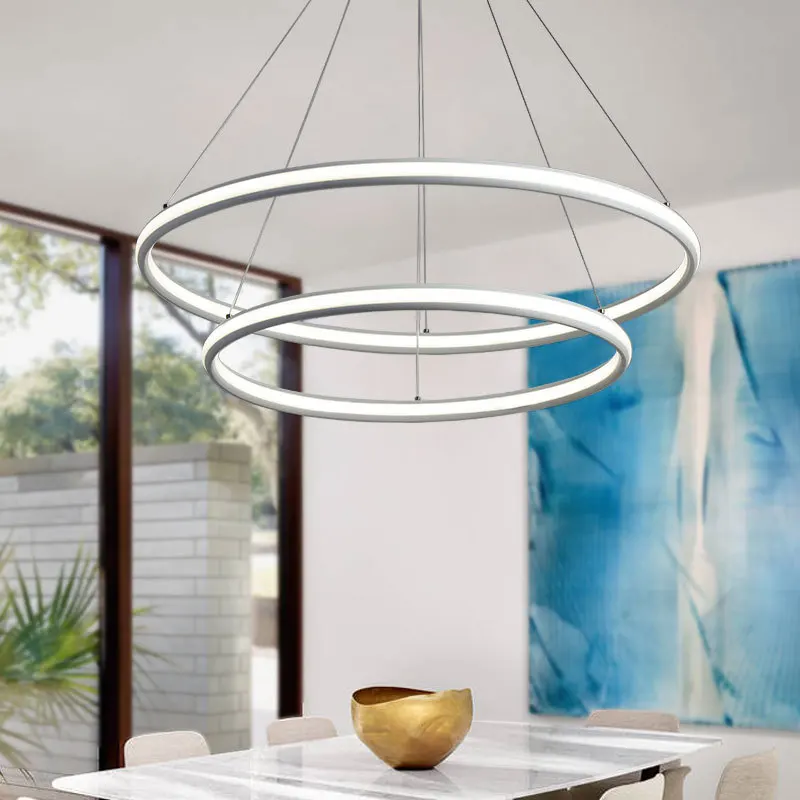 Современный двухсторонний светодиодный потолочный светильник с кольцом 1/2/3