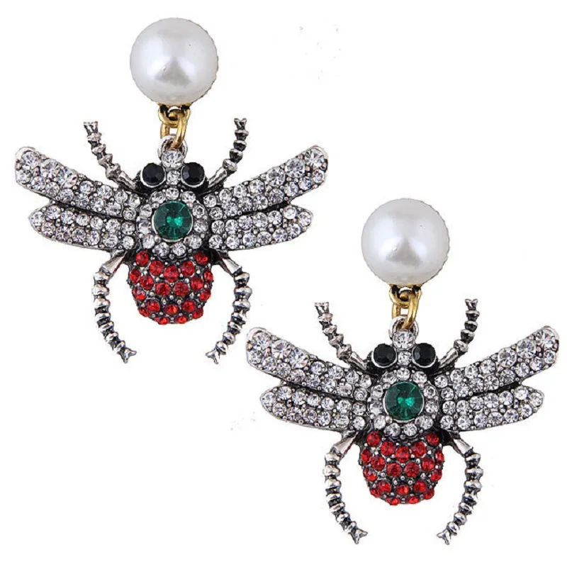 Серьги на Хэллоуин для женщин украшения в виде пауков длинные панк серебряные