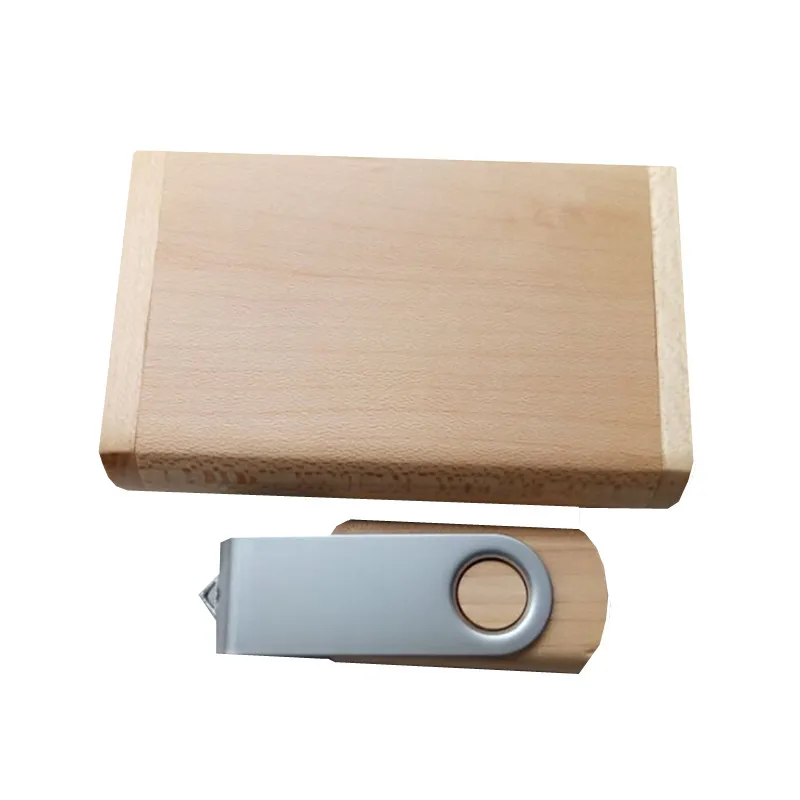 Металлический usb+ деревянная коробка флеш-диск usb 2,0 Флешка 4 ГБ 8 ГБ 16 ГБ 32 ГБ U диск фотография свадебный подарок(более 20 шт бесплатный логотип