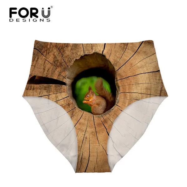 FORUDESIGNS/сексуальные трусики с высокой талией, женское нижнее белье, Calcinhas Braga, трусы с 3D животным попугаем, бесшовные трусики размера плюс M-XL - Цвет: C0924AX