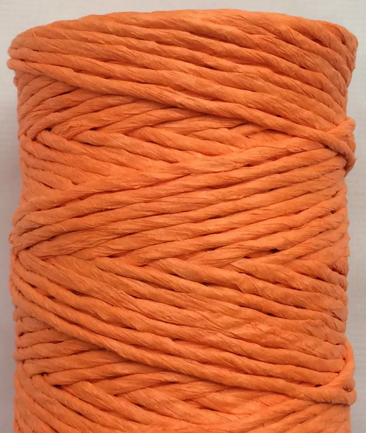 orange 1 штука) цветная бумажная веревка, бумажная рафия шпагат, декоративная бумажная шпагат 2 мм 100 ярдов/катушка по EMS - Цвет: orange