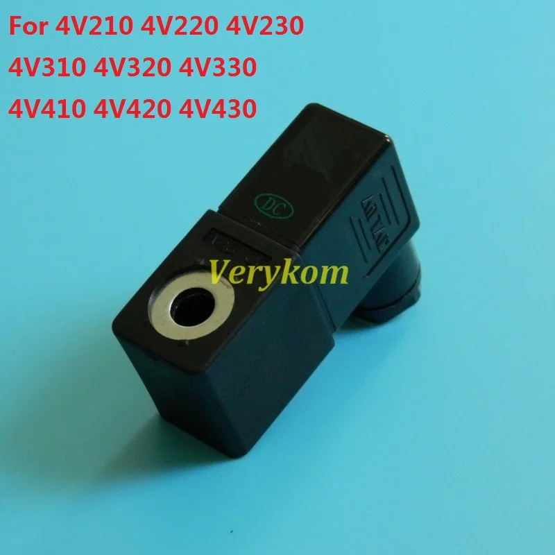 210 310 410 coil LED 4V210-08 4v110-06 M5 пневматический соленоидный воздушный клапан 1/" 1/8" 3/" 1/2" дюймов 2/5 электромагнитный 4V310-10 12V 24V 110V 220V Airtac - Цвет: 210 310 410 coil LED