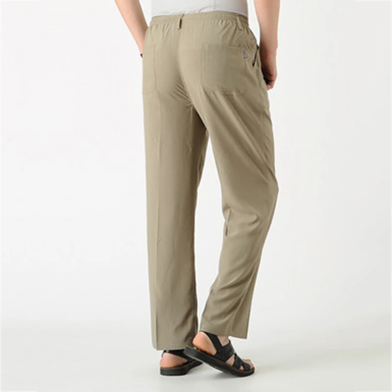 2018 Демисезонный Новый Повседневное брюки эластичный пояс Для мужчин Fit Винтаж