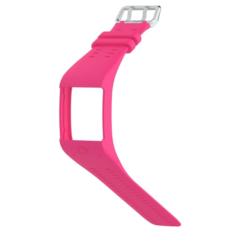 Hot pink Мягкий силиконовый спортивный браслет на запястье ремешок для Polar M600 gps умные спортивные часы Классическая Пряжка из нержавеющей стали 11 цветов - Цвет: Hot pink