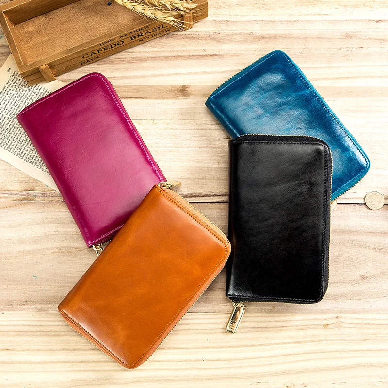 Большой ёмкость держатель для карт паспорт обложка для паспорта папка RFID молния многофункцион
