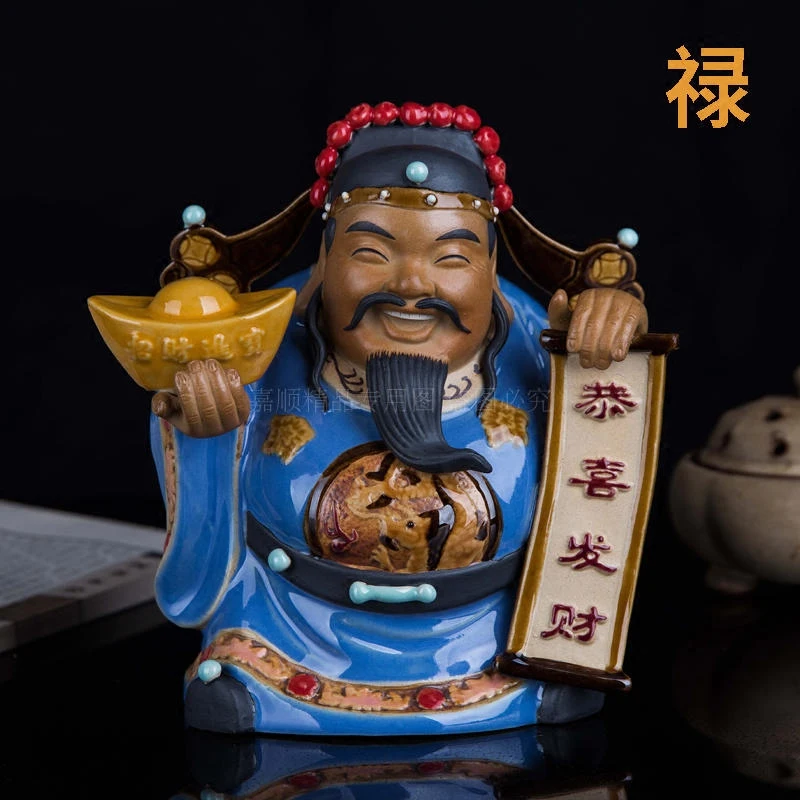 3PC/Set Chinese Classical Home Decoration Boutique Ceramic Sculpture Fu Lu Shou Three Immortal Ornaments Birthday Gifts | Дом и сад