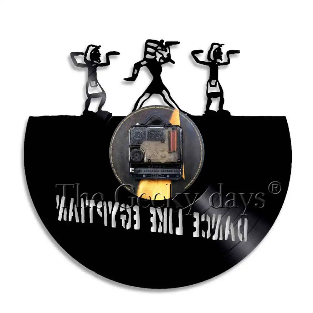 Dance Like Egyptian Vintage 3D Wall Clock Funny Egypt Vinyl Record Watches Decor Creative Handmade Gifts | Дом и сад