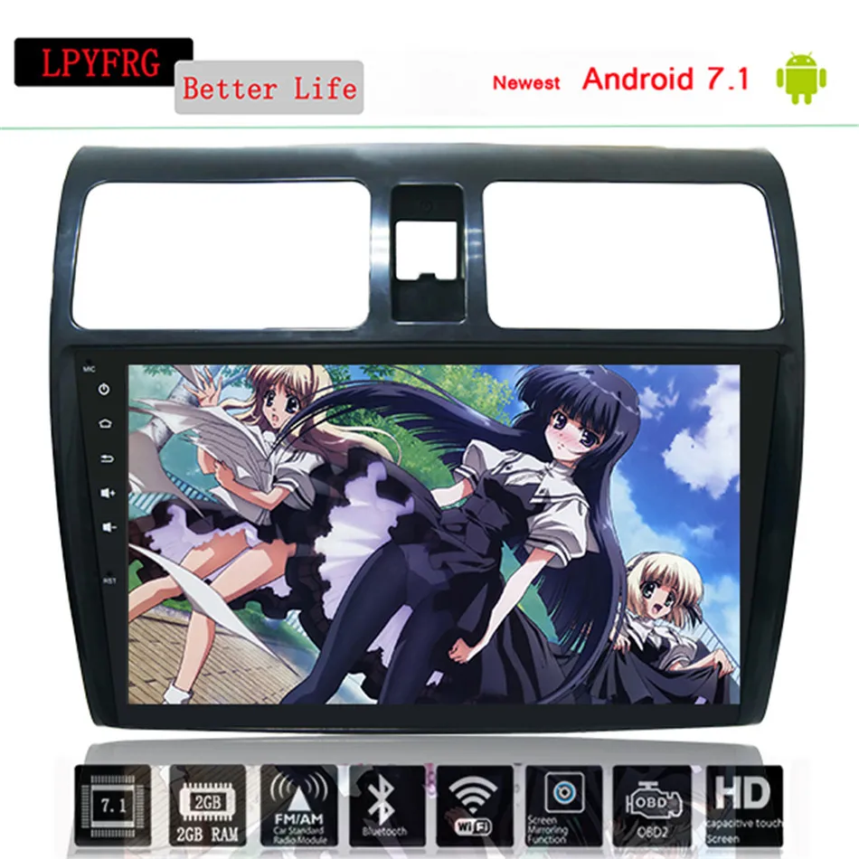 Автомобильный DVD плеер для SUZUKI SWIFT 2004 2010 2 Din 10 дюйма с 3/4G GPS навигацией Bluetooth IPOD ТВ