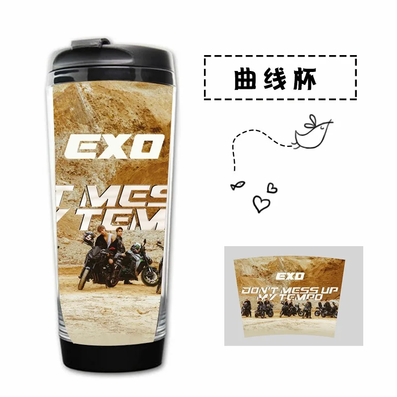 Горячая Распродажа группа EXO новые модели чашек двойная изоляция пластик хорошее