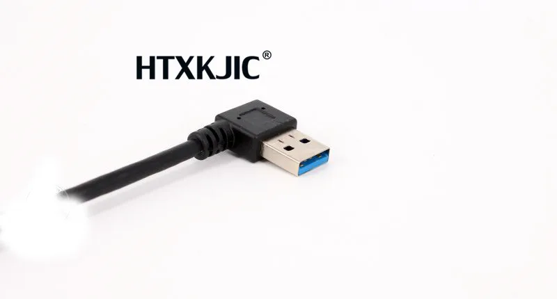 90 градусов USB3.0 кабель для передачи данных и зарядки A мужчина до микро B USB 3.0 адаптер прямого угла для HDD корпуса Вверх Вниз Влево на.